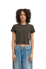 Element Lowcase Crop Women's T-Shirt | Off Black | Surfwax