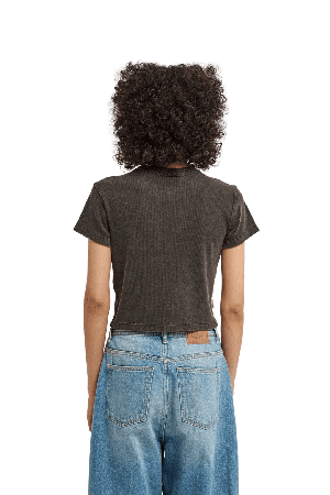 Element Lowcase Crop Women's T-Shirt | Off Black | Surfwax