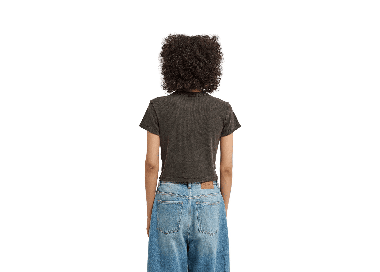 Element Lowcase Crop Women's T-Shirt | Off Black | Surfwax