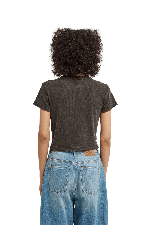 Element Lowcase Crop Women's T-Shirt | Off Black | Surfwax