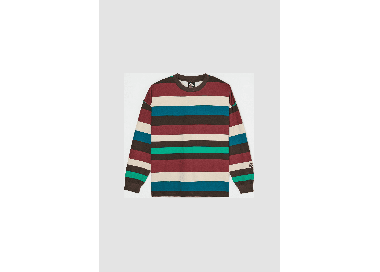 Quiksilver Sibbald Moteriški Marškinėliai Ilgomis Rankovėmis | Java Stripe | Surfwax