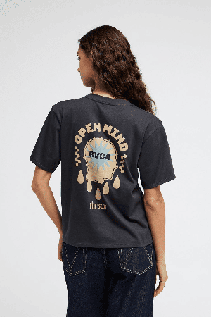 RVCA The Star Easy Moteriški Marškinėliai | Washed Black | Surfwax
