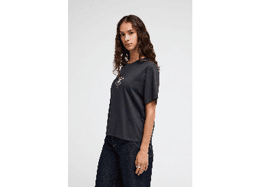 RVCA The Star Easy Moteriški Marškinėliai | Washed Black | Surfwax