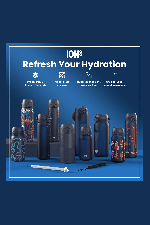 Ion8 Leak Proof Slim Water Bottle Bpa Free, 600ml  | Surfwax