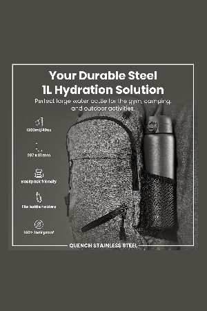 Ion8 Leak Proof Slim 1000ml | Stainless Steel Water Bottle | Surfwax