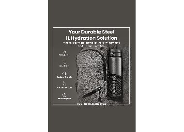 Ion8 Leak Proof Slim 1000ml | Stainless Steel Water Bottle | Surfwax
