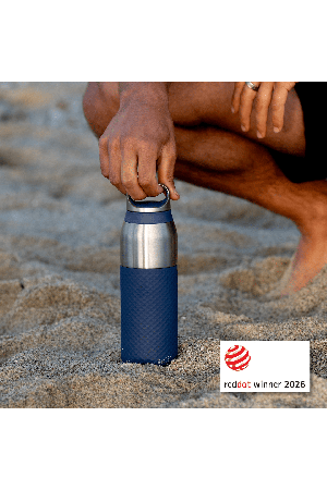 Ion8 Roam Insulated Steel Bottle 835ml | Stainless Steel Flask | Thermal Water Bottle | Travel Bottle | Midnight Blue | Surfwax