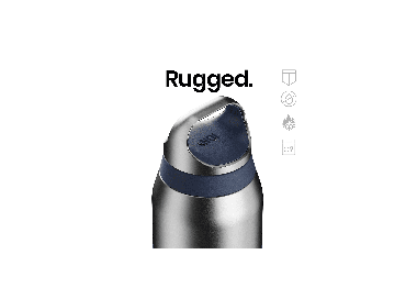 Ion8 Roam Insulated Steel Bottle 835ml | Stainless Steel Flask | Thermal Water Bottle | Travel Bottle | Midnight Blue | Surfwax