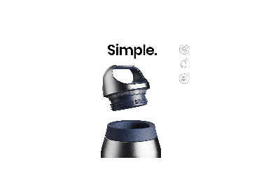 Ion8 Roam Insulated Steel Bottle 835ml | Stainless Steel Flask | Thermal Water Bottle | Travel Bottle | Midnight Blue | Surfwax