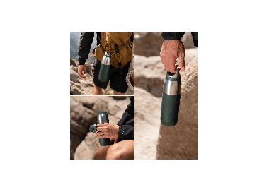 Ion8 Roam Insulated Steel Bottle 835ml | Stainless Steel Flask | Thermal Water Bottle | Travel Bottle | Forest Green | Surfwax