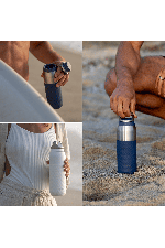 Ion8 Roam Insulated Steel Bottle 835ml | Stainless Steel Flask | Thermal Water Bottle | Travel Bottle | Forest Green | Surfwax