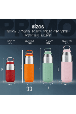 Ion8 Roam Insulated Steel Bottle 835ml | Stainless Steel Flask | Thermal Water Bottle | Travel Bottle | Forest Green | Surfwax
