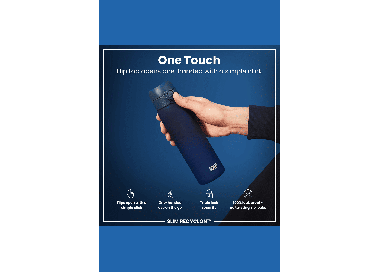 Ion8 Leak Proof Slim Water Bottle 500ml | Leak Proof Bottle | BPA Free Bottle | School And Sports Bottle | Navy | Surfwax