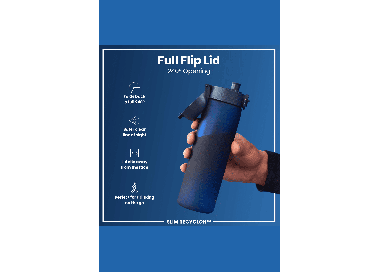 Ion8 Leak Proof Slim Water Bottle 500ml | Leak Proof Bottle | BPA Free Bottle | School And Sports Bottle | Navy | Surfwax