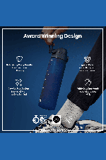 Ion8 Leak Proof Slim Water Bottle 500ml | Leak Proof Bottle | BPA Free Bottle | School And Sports Bottle | Navy | Surfwax