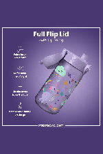 Ion8 Pod Leak Proof Kids Water Bottle 350ml | Leak Proof Bottle | BPA Free Bottle | Purple Unicorns | Surfwax
