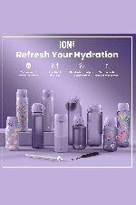 Ion8 Pod Leak Proof Kids Water Bottle 350ml | Leak Proof Bottle | BPA Free Bottle | Purple Unicorns | Surfwax