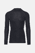 Thermowave Merino Warm Active Men's Thermal LS Shirt | Black Melange | Surfwax