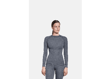 Thermowave Merino Warm Active Women's Thermal LS Shirt | Black Melange | Surfwax