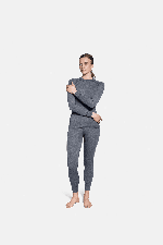 Thermowave Merino Warm Active Women's Thermal LS Shirt | Black Melange | Surfwax
