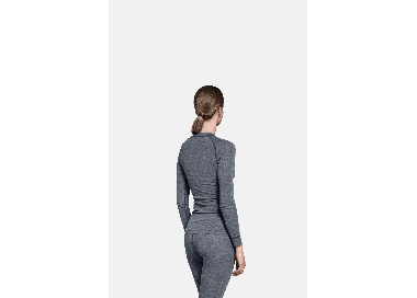 Thermowave Merino Warm Active Women's Thermal LS Shirt | Black Melange | Surfwax