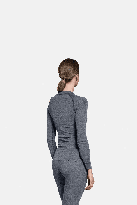Thermowave Merino Warm Active Women's Thermal LS Shirt | Black Melange | Surfwax