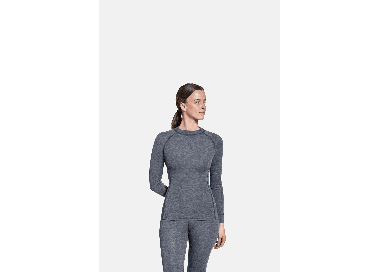 Thermowave Merino Warm Active Women's Thermal LS Shirt | Black Melange | Surfwax