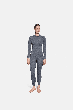 Thermowave Merino Warm Active Women's Thermal LS Shirt | Black Melange | Surfwax