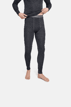 Thermowave Merino Warm Active Men's Thermal Pants | Black Melange | Surfwax