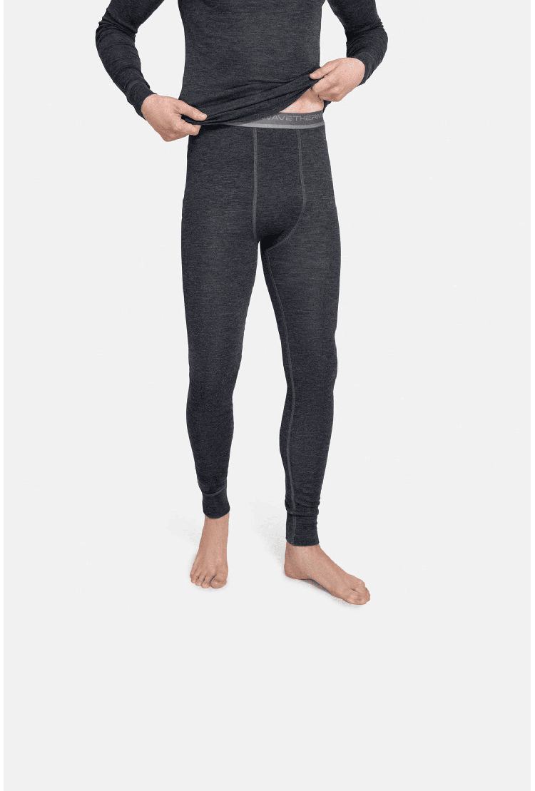 Thermowave Merino Warm Active Men's Thermal Pants | Black Melange | Surfwax