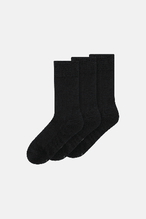 Thermowave Everyday Light Wool Socks 3 Pack | Black | Surfwax