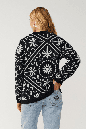 RipCurl Bossa Nova Bandana Women's Knit Crew | Black | Surfwax