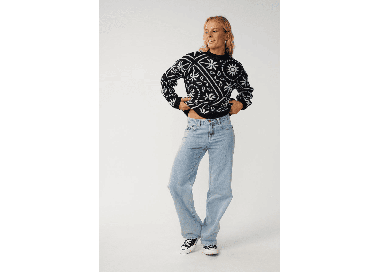 RipCurl Bossa Nova Bandana Women's Knit Crew | Black | Surfwax