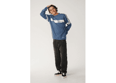 RipCurl Archive Twu Stripe Men's Crew Knit | Bluefin | Surfwax