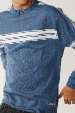 RipCurl Archive Twu Stripe Men's Crew Knit | Bluefin | Surfwax