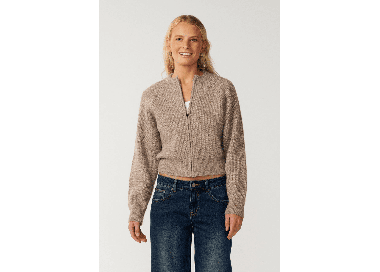 RipCurl Venture Women's Zip Thru Cardigan | Mocha | Surfwax