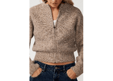 RipCurl Venture Women's Zip Thru Cardigan | Mocha | Surfwax