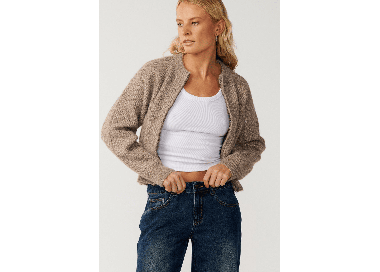 RipCurl Venture Women's Zip Thru Cardigan | Mocha | Surfwax
