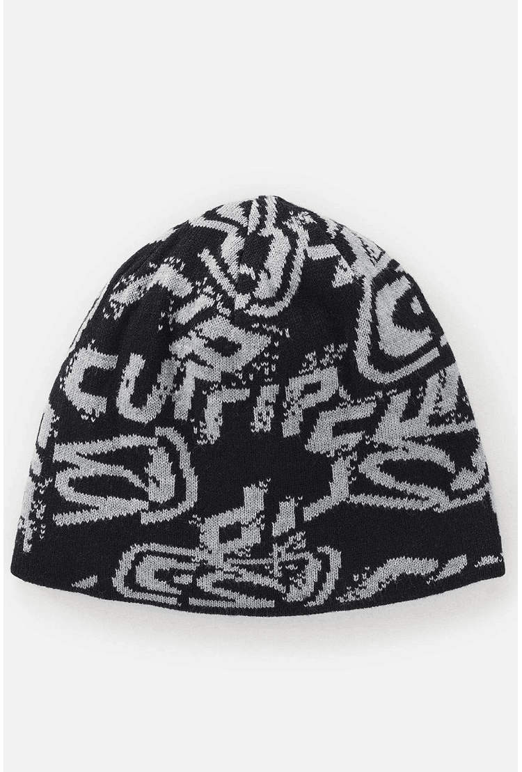 RipCurl Archive Revo Skull Men's Beanie | Black/Grey | Surfwax