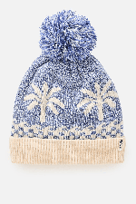 RipCurl Jacquard Pom Pom Women's Beanie | Mid Blue | Surfwax