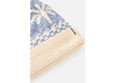 RipCurl Jacquard Pom Pom Women's Beanie | Mid Blue | Surfwax