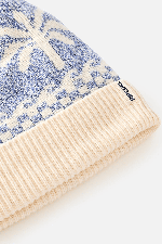 RipCurl Jacquard Pom Pom Women's Beanie | Mid Blue | Surfwax
