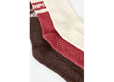 RipCurl Icons Of Surf Women's Socks 3 Pack | Maroon | Surfwax