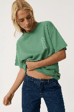 RipCurl Search Series Vaporcool Moteriški Marškinėliai | Dusty Green | Surfwax