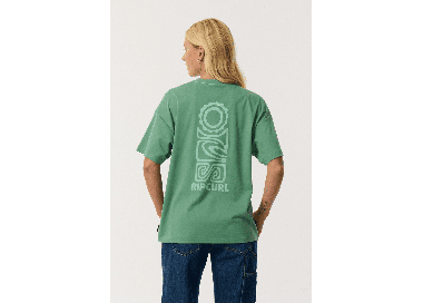 RipCurl Search Series Vaporcool Moteriški Marškinėliai | Dusty Green | Surfwax