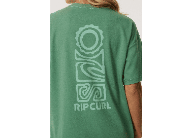 RipCurl Search Series Vaporcool Moteriški Marškinėliai | Dusty Green | Surfwax