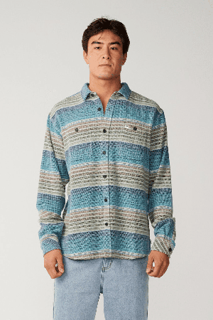 RipCurl Classic Surf Baja Men's Flannel Shirt | Dusty Jade | Surfwax