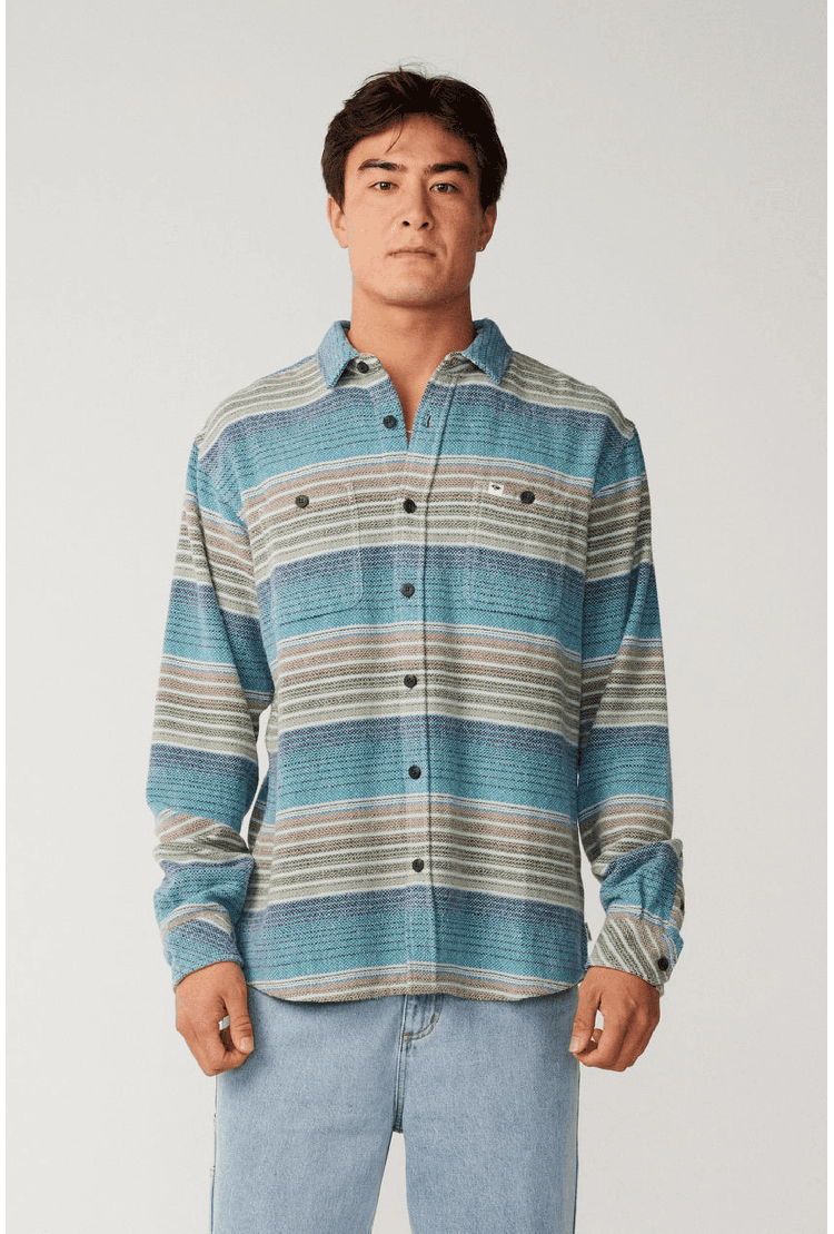 RipCurl Classic Surf Baja Men's Flannel Shirt | Dusty Jade | Surfwax