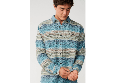 RipCurl Classic Surf Baja Men's Flannel Shirt | Dusty Jade | Surfwax