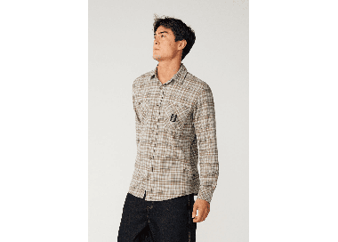 RipCurl Search Series Solucellair Men's Flannel Shirt | Storm Grey | Surfwax